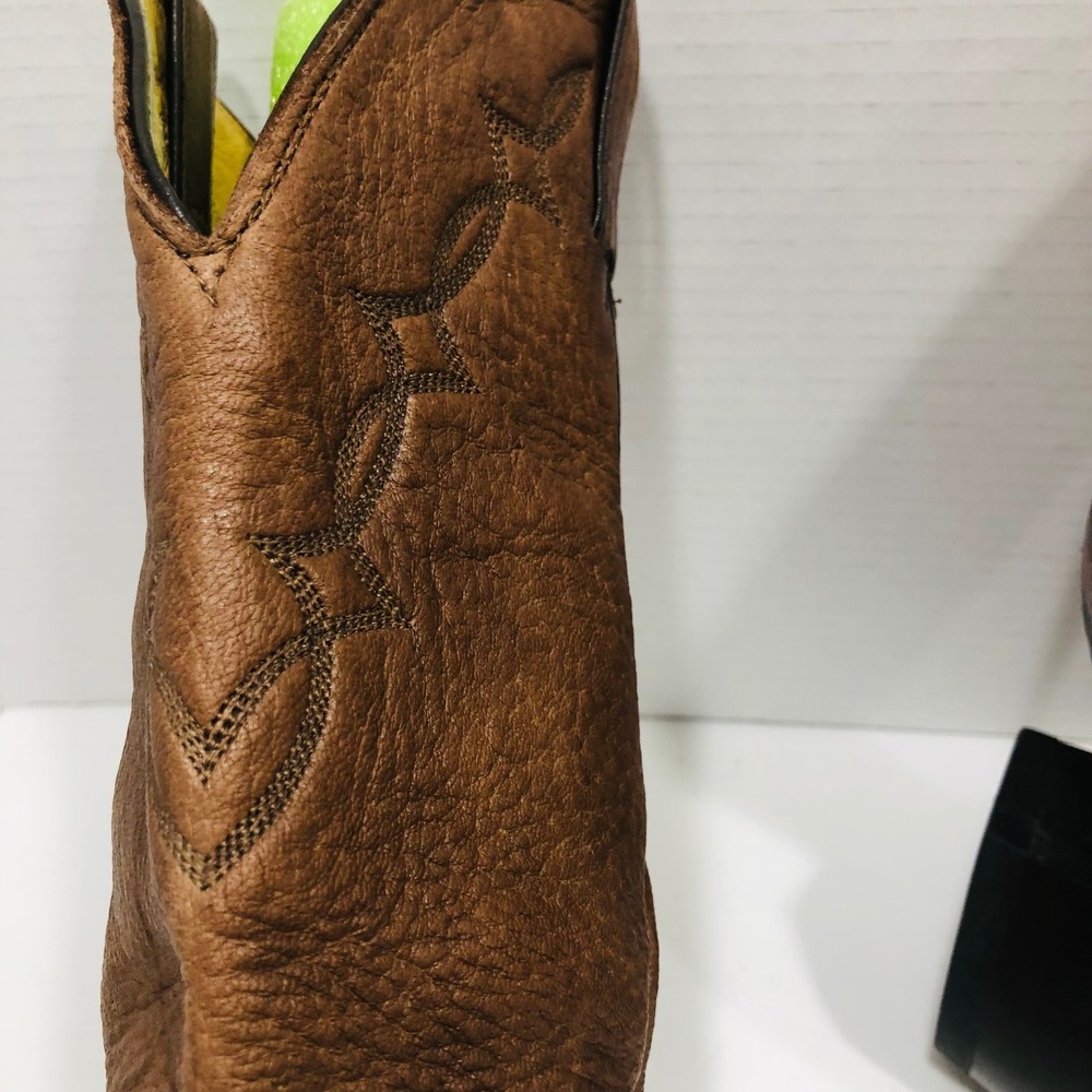 Abilene Men's 9EE Western Boots Elk Leather Cowboy Cowgirl Work Ranch‎ Farm USA - Picture 7 of 15